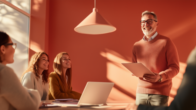 U7353792727 A group of 5 colleagues in a hyper modern office me bf3b087c f07a 4ddb ba7b e8f86af3aee5