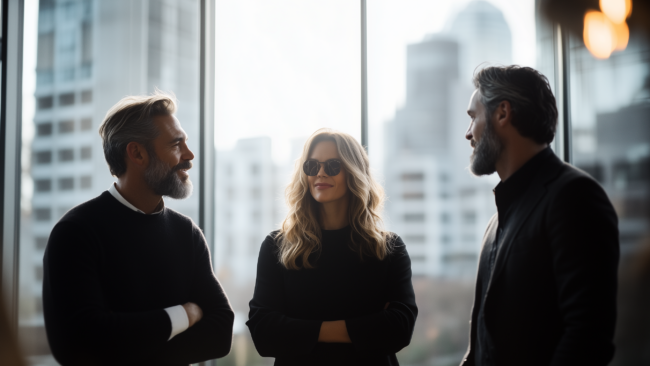 U7353792727 Photorealistic image three people in a business mee 82c0813c cc51 4d46 a79b 1a665b1f44a3